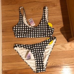 Checkered bathing suit